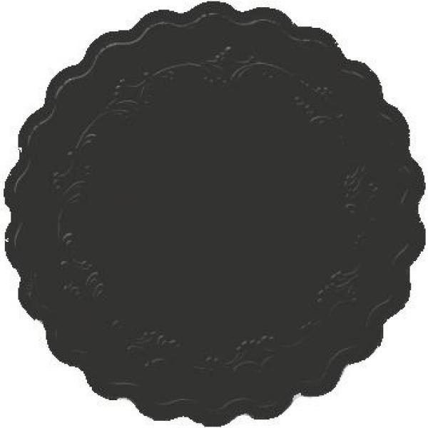 Tissue-Untersetzer, rund Ø 9 cm Schwarz Mehrlagig, 2000 Stk/Krt (8 x 250 Stk)