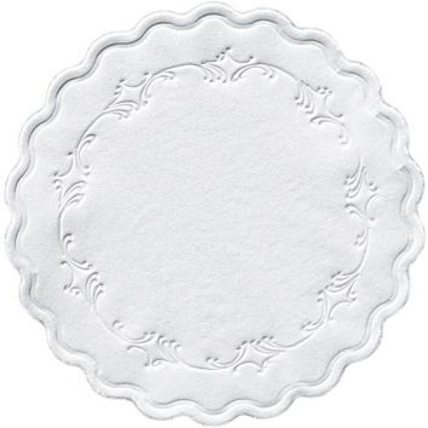 Tissue-Untersetzer, rund Ø 9 cm Weiß Mehrlagig, 2000 Stk/Krt (8 x 250 Stk)