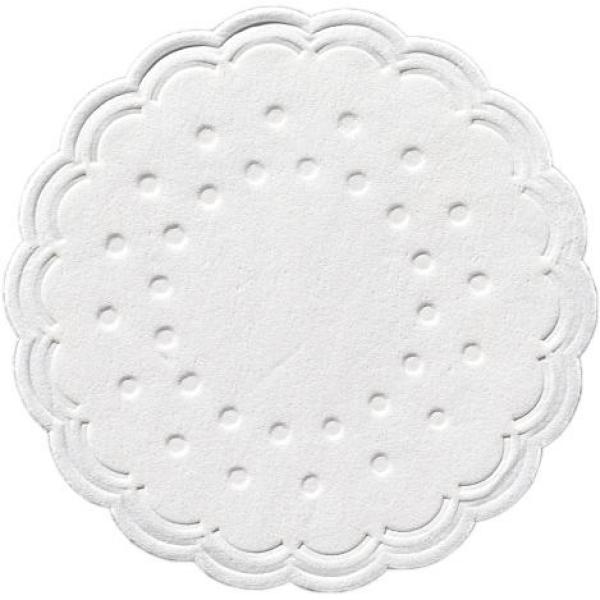 Tissue-Untersetzer, rund Ø 7,5 cm Weiß Mehrlagig, 3000 Stk/Krt (12 x 250 Stk)