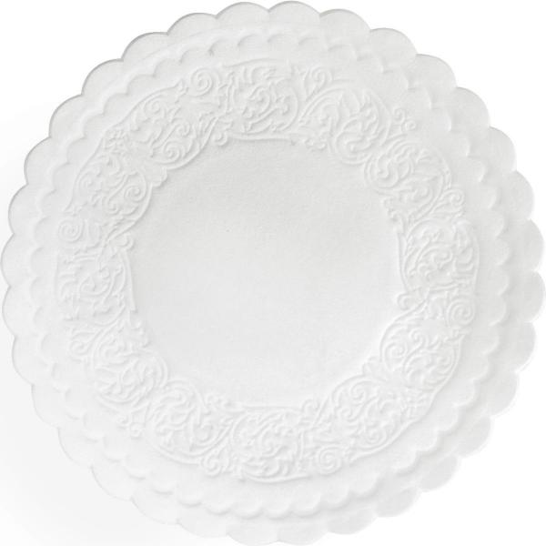 Tissue-Untersetzer, rund Ø 9 cm Weiß Mehrlagig, 10000 Stk/Krt (20 x 500 Stk)