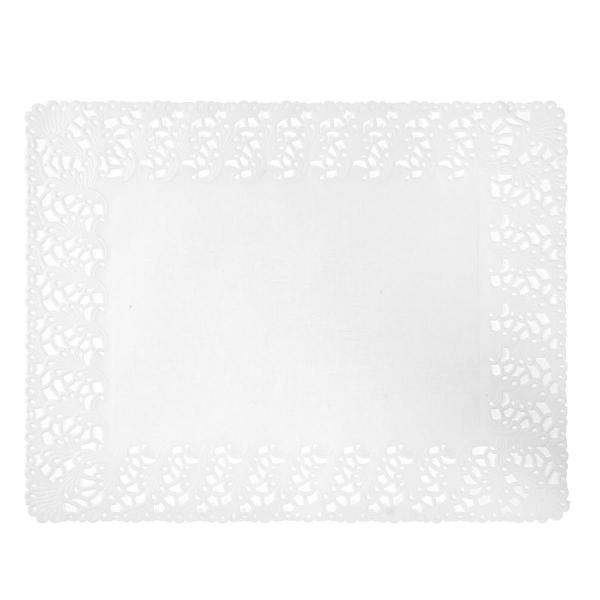 Tortenspitzen rechteckig 35 x 45 cm Weiß, 1000 Stk/Krt (4 x 250 Stk)