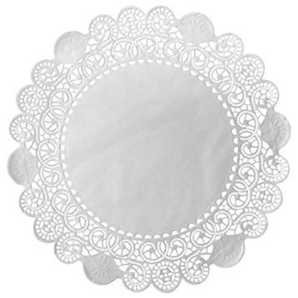 Tortenspitzen rund Ø 15 cm Weiß, 2000 Stk/Krt (8 x 250 Stk)