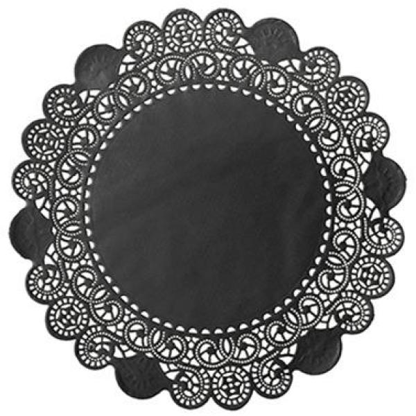 Tortenspitzen rund Ø 30 cm Schwarz, 2000 Stk/Krt (8 x 250 Stk)
