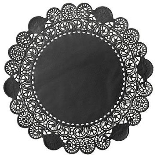 Tortenspitzen rund Ø 19 cm Schwarz, 2000 Stk/Krt (8 x 250 Stk)
