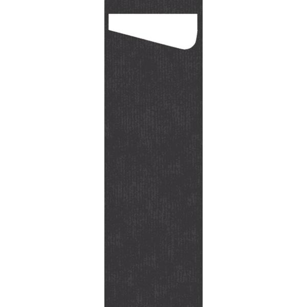 Duni Sacchetto® Slim Dunisoft® 7 x 23 cm Schwarz, 240 Stk/Krt (4 x 60 Stk)