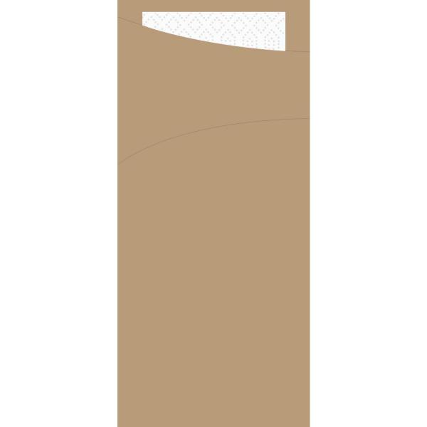 Duni Sacchetto® Tissue 8,5 x 19 cm eco Braun, 400 Stk/Krt (4 x 100 Stk)