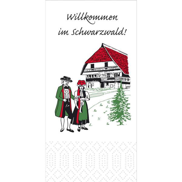 Tissue-Serviette 33 x 33 cm Schwarzwald 3-lagig, 1000 Stk/Krt (4 x 250 Stk)