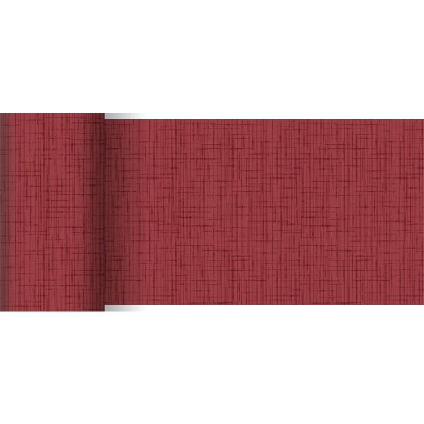 Dunicel®-Tischläufer 0,15 x 20 m Linnea Bordeaux, 6 Stk/Krt (6 x 1 Stk)