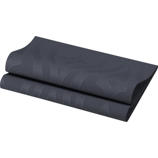 Duni Elegance®-Serviette Lily 48 x 48 cm Schwarz, 240 Stk/Krt (6 x 40 Stk)