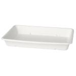 Box Bagasse 850 ml Weiß ungeteilt, 480 Stk/Krt (12 x 40 Stk)