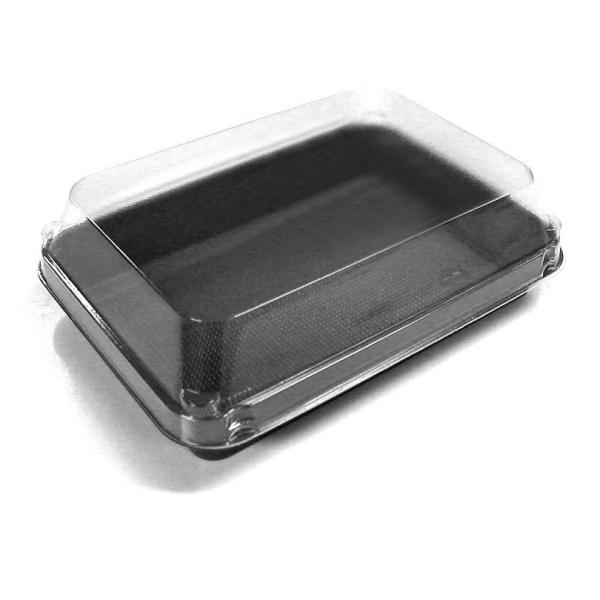 Lunchbox 185 x 134 x 54 mm Schwarz ungeteilt, 200 Stk/Krt (1 x 200 Stk)