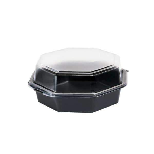 Octaview® 190 x 190 x 80 mm Schwarz ungeteilt, 270 Stk/Krt (1 x 270 Stk)
