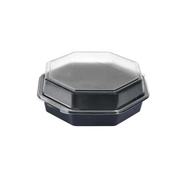 Octaview® 230 x 230 x 80 mm Schwarz ungeteilt, 180 Stk/Krt (1 x 180 Stk)