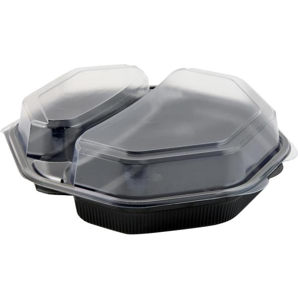 Octaview® (C&C Packung mit 149870) 230 x 230 x 50 mm Schwarz 2-Teilung, 150 Stk/Krt (5 x 30 Stk)
