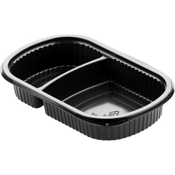 Menübox 240 x 150 x 40 mm Schwarz 2-Teilung, 250 Stk/Krt (5 x 50 Stk)