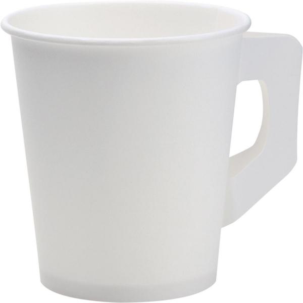 Becher mit Henkel 20 cl Weiß, 1600 Stk/Krt (20 x 80 Stk)