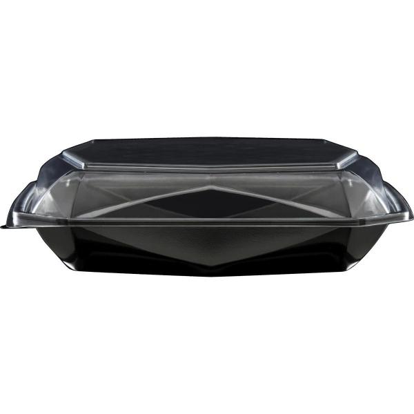 Octaview® L 225 x 225 x 65 mm Schwarz ungeteilt, 100 Stk/Krt (1 x 100 Stk)