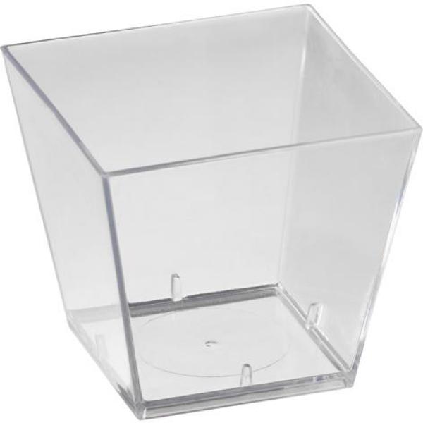 Square 49 x 49 x 46 mm Transparent ungeteilt, 1000 Stk/Krt (40 x 25 Stk)