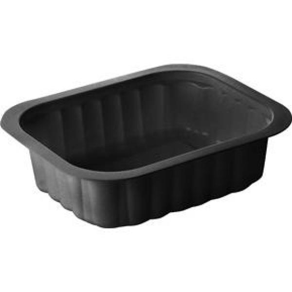 PP-Schälchen 138 x 114 x 35 mm Schwarz ungeteilt, 300 Stk/Krt (1 x 300 Stk)