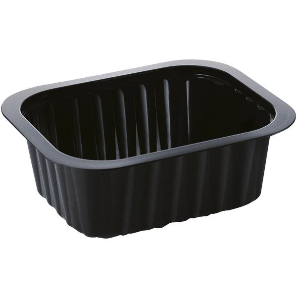 PP-Schälchen 138 x 114 x 53 mm Schwarz ungeteilt, 300 Stk/Krt (1 x 300 Stk)