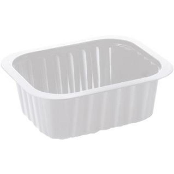 PP-Schälchen 138 x 114 x 53 mm Weiß ungeteilt, 300 Stk/Krt (1 x 300 Stk)