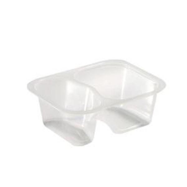 PP-Schälchen 138 x 114 x 53 mm Transparent 2-Teilung, 480 Stk/Krt (1 x 480 Stk)