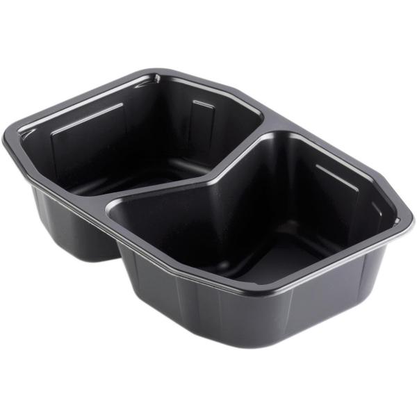 PP-Schale HMR 215 x 148 x 50 mm Schwarz 2-Teilung, 312 Stk/Krt (1 x 312 Stk)