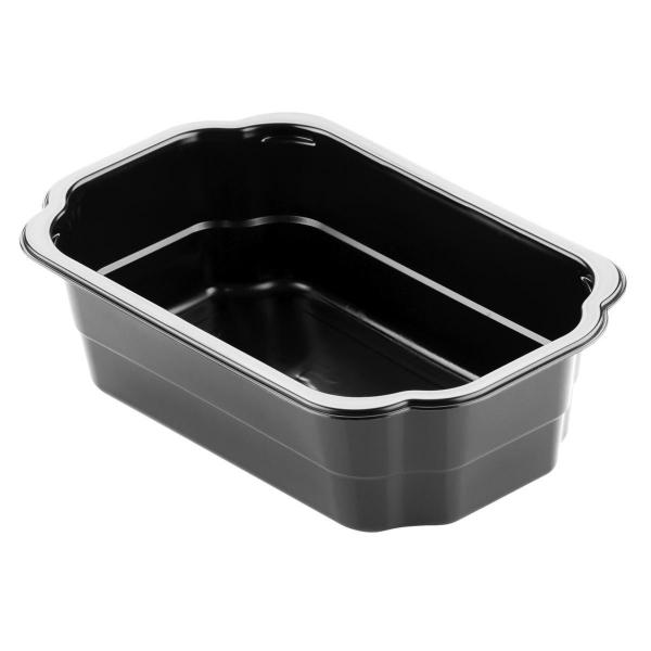 PP-Schale Take-away 250 x 159 x 70 mm Schwarz ungeteilt, 220 Stk/Krt (1 x 220 Stk)