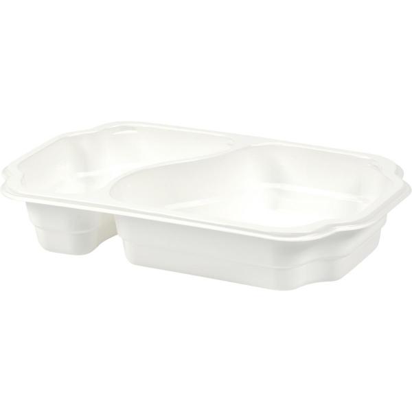 PP-Schale Take-away 250 x 159 x 45 mm Weiß 2-Teilung, 246 Stk/Krt (1 x 246 Stk)