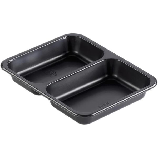 PP-Schale Caterline 227 x 178 x 32 mm Schwarz 2-Teilung, 216 Stk/Krt (1 x 216 Stk)