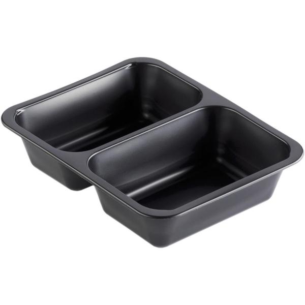 PP-Schale Caterline 227 x 178 x 50 mm Schwarz 2-Teilung, 216 Stk/Krt (1 x 216 Stk)