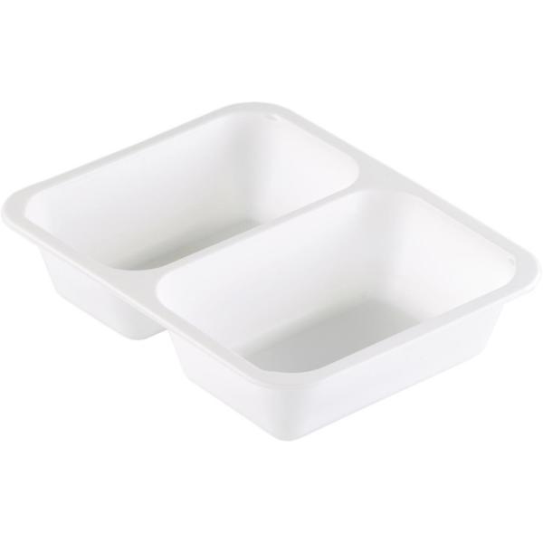 PP-Schale Caterline 227 x 178 x 50 mm Weiß 2-Teilung, 216 Stk/Krt (1 x 216 Stk)
