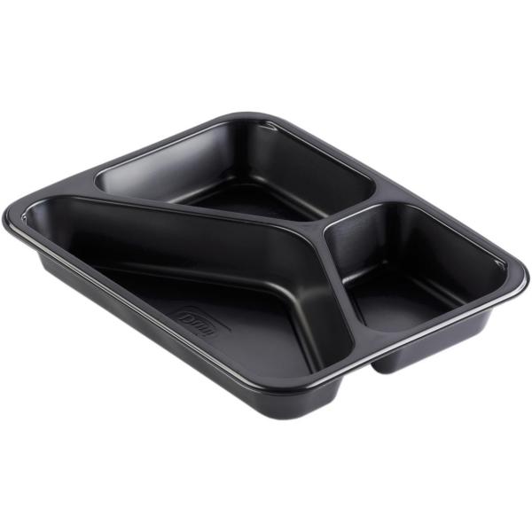 PP-Schale Caterline 227 x 178 x 32 mm Schwarz 3-Teilung, 216 Stk/Krt (1 x 216 Stk)