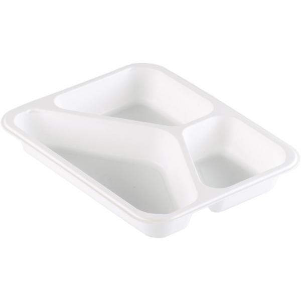 PP-Schale Caterline 227 x 178 x 32 mm Weiß 3-Teilung, 216 Stk/Krt (1 x 216 Stk)