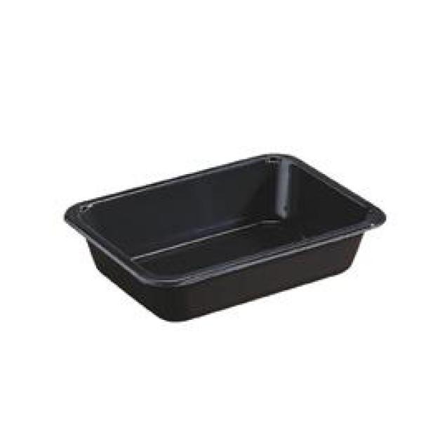 CPET-Take-Away klein 171 x 127 x 35 mm Schwarz ungeteilt, 900 Stk/Krt (1 x 900 Stk)