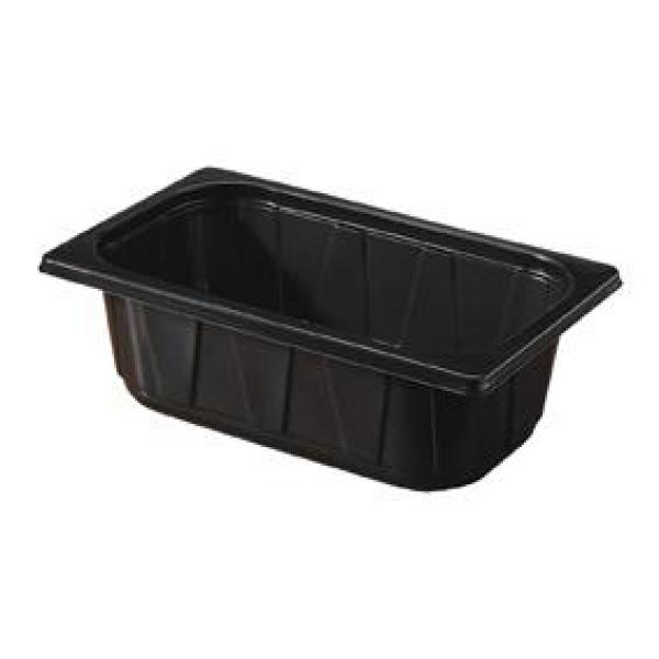 PP-Schale 1/4 GN 265 x 161 x 80 mm Schwarz ungeteilt, 200 Stk/Krt (1 x 200 Stk)