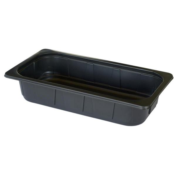 PP-Schale 1/3 GN 325 x 176 x 65 mm Schwarz ungeteilt, 144 Stk/Krt (1 x 144 Stk)