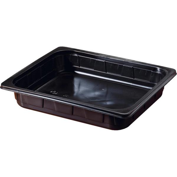 PP-Schale 1/2 GN 325 x 265 x 40 mm Schwarz ungeteilt, 100 Stk/Krt (1 x 100 Stk)