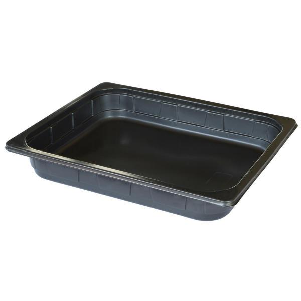 PP-Schale 1/2 GN 325 x 265 x 50 mm Schwarz ungeteilt, 100 Stk/Krt (1 x 100 Stk)