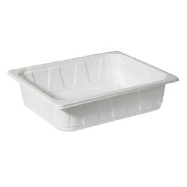PP-Schale 1/2 GN 325 x 265 x 80 mm Weiß ungeteilt, 96 Stk/Krt (1 x 96 Stk)