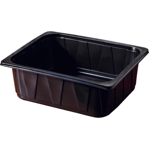 PP-Schale 1/2 GN 325 x 265 x 100 mm Schwarz ungeteilt, 92 Stk/Krt (1 x 92 Stk)