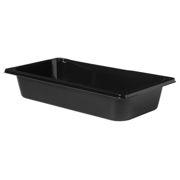 CPET-Schale 1/3 GN 326 x 176 x 60 mm Schwarz ungeteilt, 174 Stk/Krt (1 x 174 Stk)