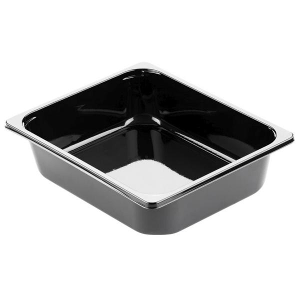 CPET-Schale ½ GN 325 x 265 x 79 mm Schwarz ungeteilt, 80 Stk/Krt (1 x 80 Stk)