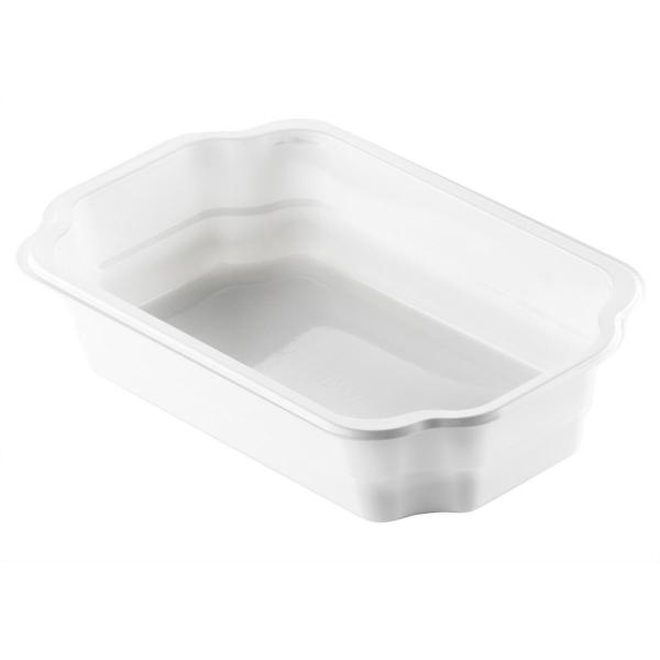 PP-Schale Take-away 250 x 159 x 55 mm Weiß ungeteilt, 228 Stk/Krt (1 x 228 Stk)
