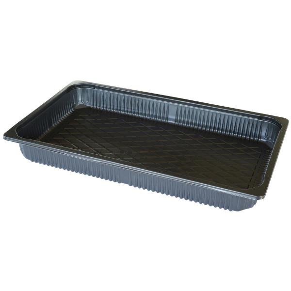PP-Schale 1/1 GN 530 x 325 x 60 mm Schwarz ungeteilt, 48 Stk/Krt (1 x 48 Stk)