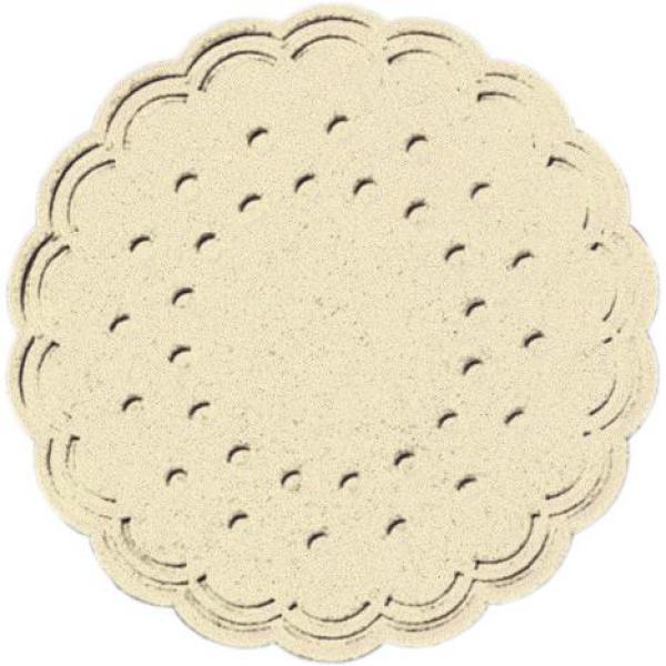 Tissue-Untersetzer, rund Ø 7,5 cm Cream Mehrlagig, 3000 Stk/Krt (12 x 250 Stk)