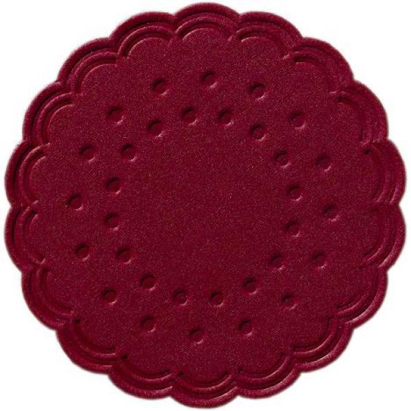 Tissue-Untersetzer, rund Ø 7,5 cm Bordeaux Mehrlagig, 3000 Stk/Krt (12 x 250 Stk)