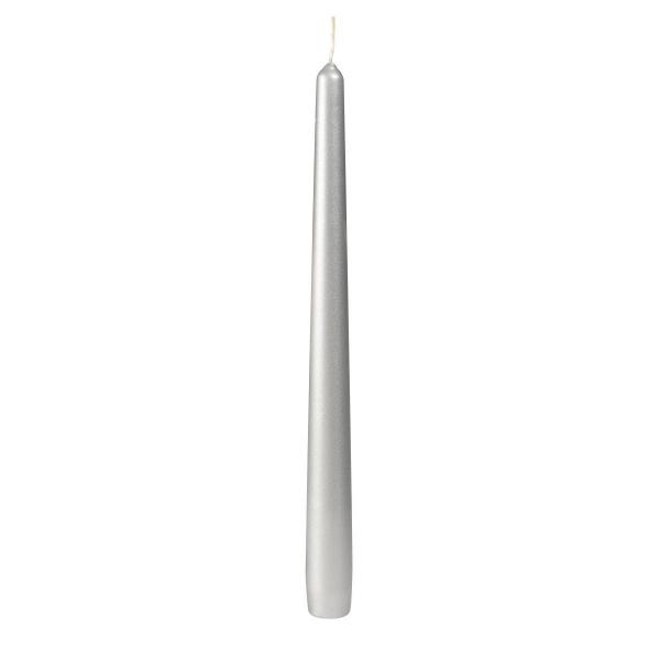 Leuchterkerzen, getaucht 260 x Ø 22 mm 7,5 Std. Silber, 100 Stk/Krt (10 x 10 Stk)