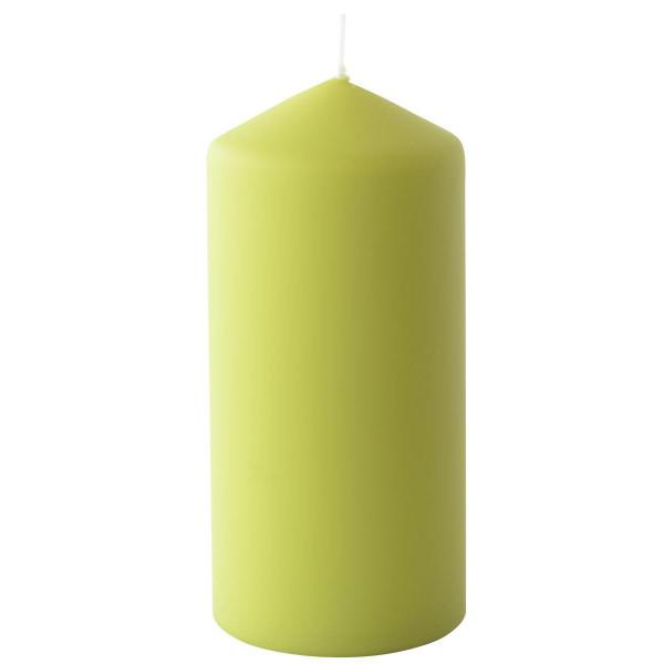 Stumpenkerze matt 150 x Ø 70 mm 50 Std. Kiwi, 12 Stk/Krt (2 x 6 Stk)
