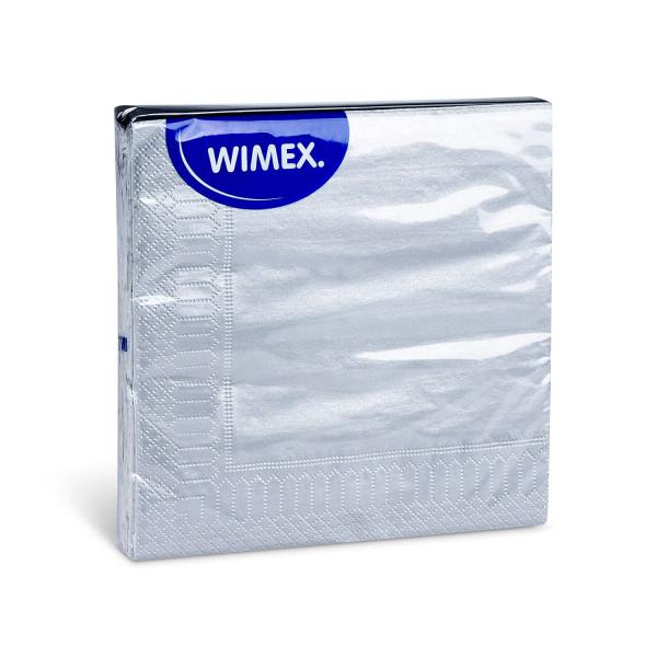 Serviette (PAP FSC Mix) 3-lagig silber 33 x 33 cm [20 St.]